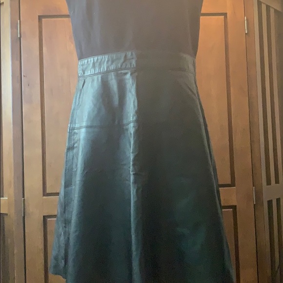 Beautiful All- black Kate Spade Saturday Genuine Leather Combo Dress; Size 4 - Picture 5 of 6